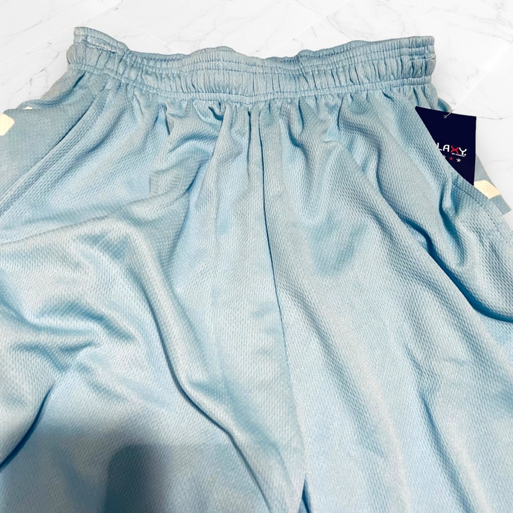 Women's Shorts XL Loose Moisture Wicking Performance Mesh Blue Black Silver - Picture 6 of 9